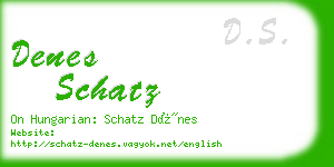 denes schatz business card